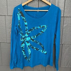 Gaiam blue long sleeve soft shirt